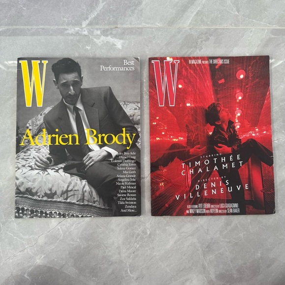 W 2 Magazine Bundle - Timothee Chalamet And Adrien Brody - Picture 1 of 11